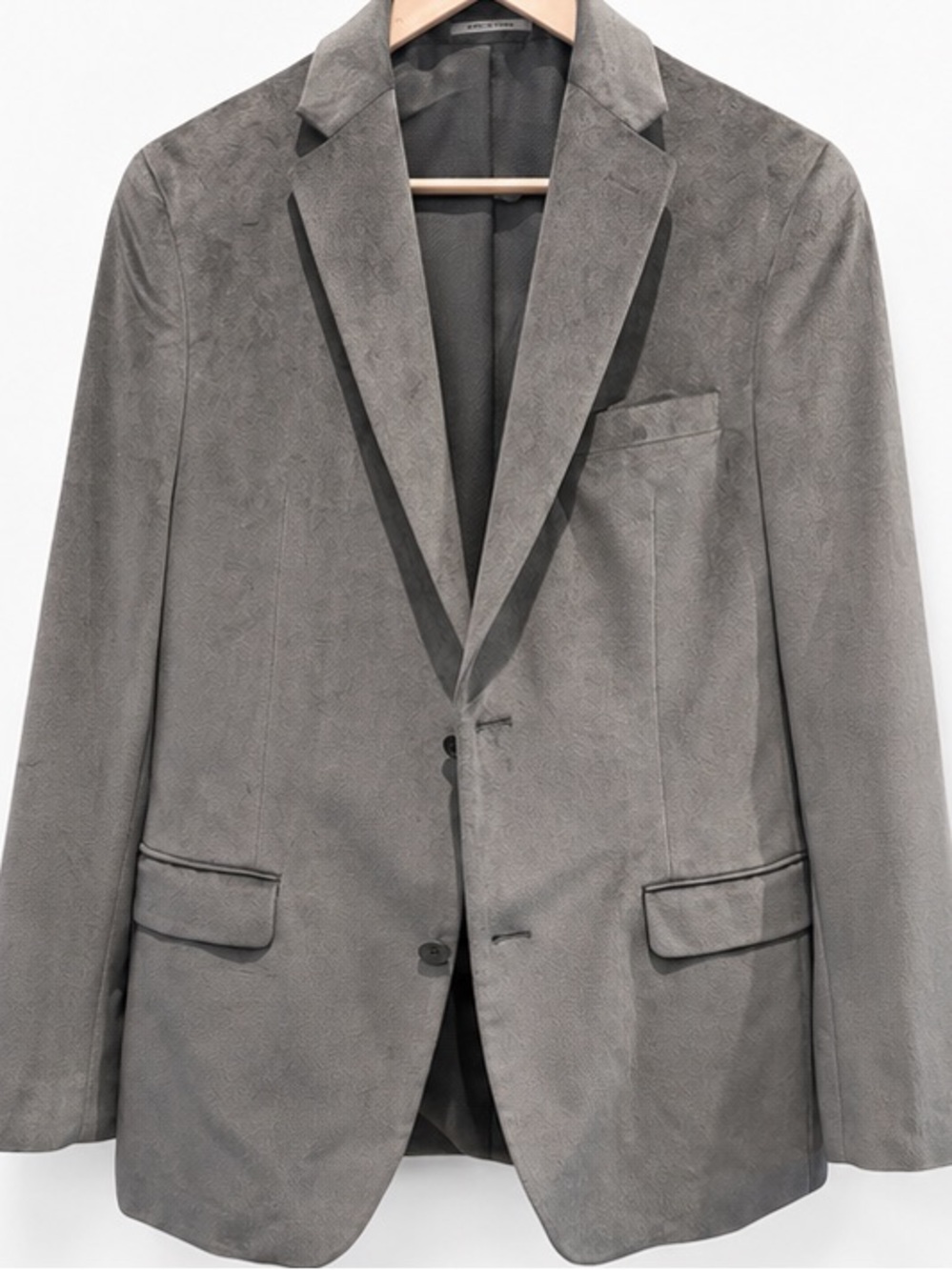 Alfani Slim Fit Gray Faux Suede Sport Coat Blazer Men’s 38R NWT-Like New Coat